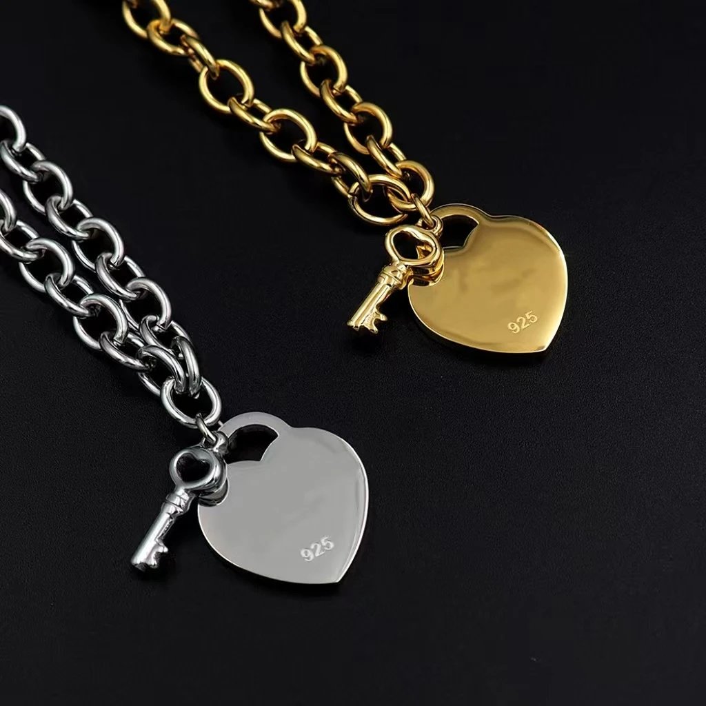 Design Custom Engraved Heart Charm Bracelet Gold Tone Bracelet Jewelry - 11