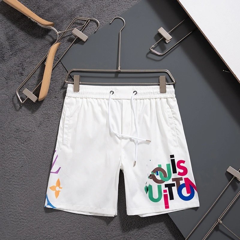 Louis Vuitton Monogram Multicolor Print Swim Shorts Black - 20