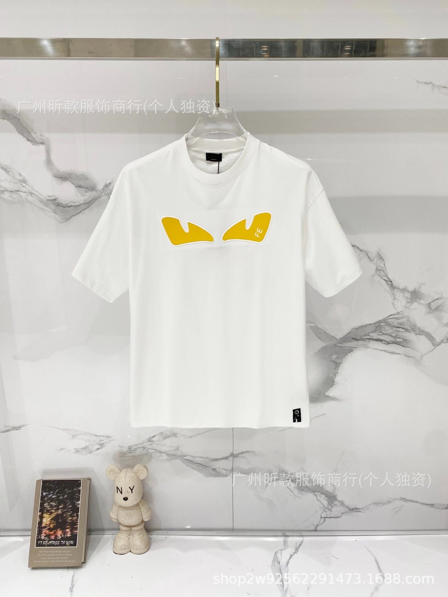 Fendi Monster Eyes Logo Black T-Shirt - 6