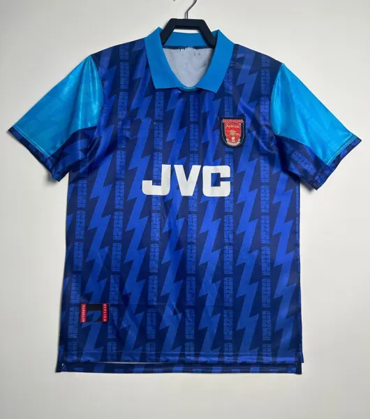 Arsenal FC 1991-92 Away Jersey Blue Lightning Pattern - 1