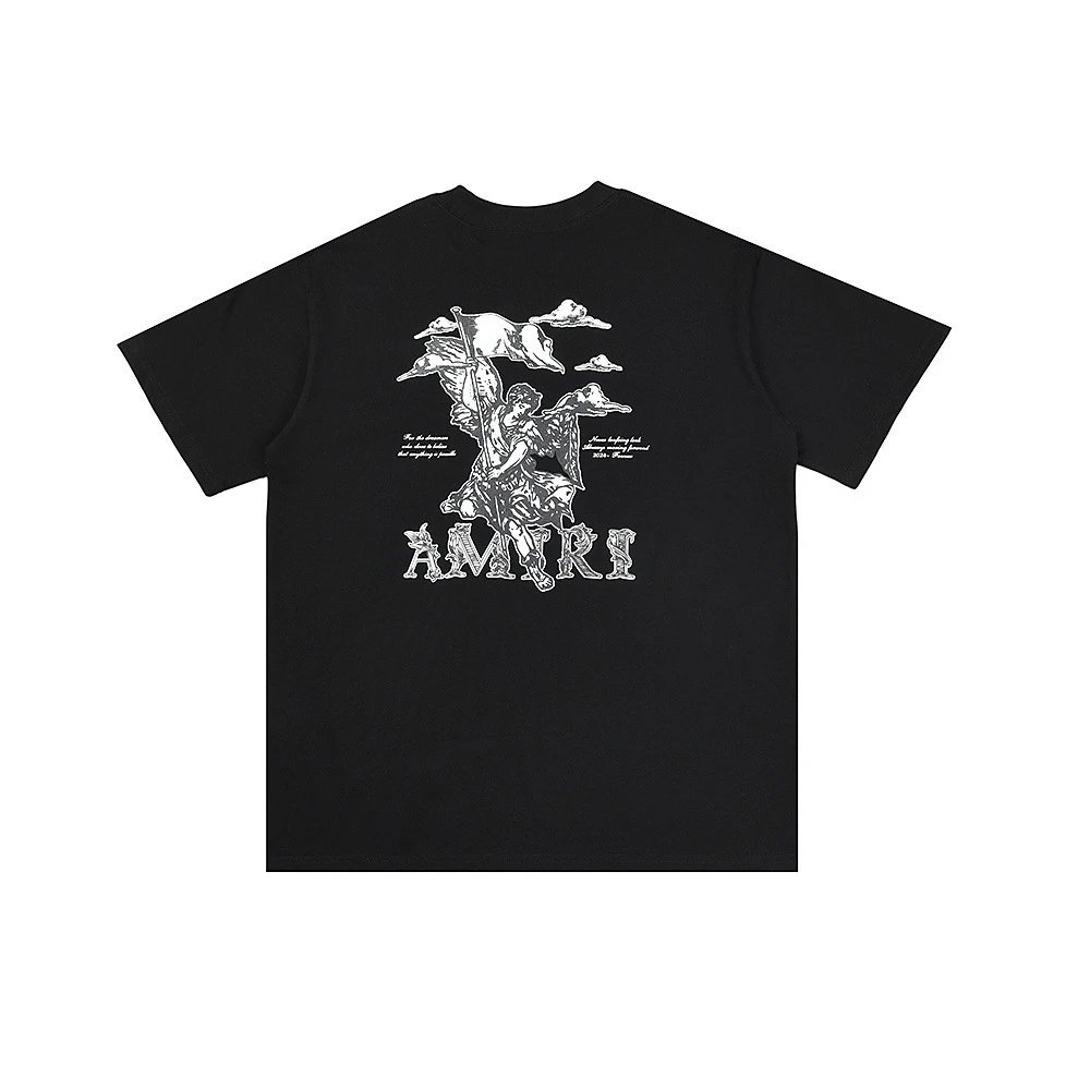 Amiri Dripping Logo Yellow T-Shirt - 7