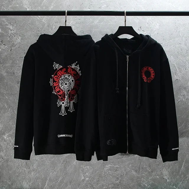Chrome Hearts Hoodies & Sweatshirts Graphic Full-Zip Hooded Sweatshirt product detail image 9