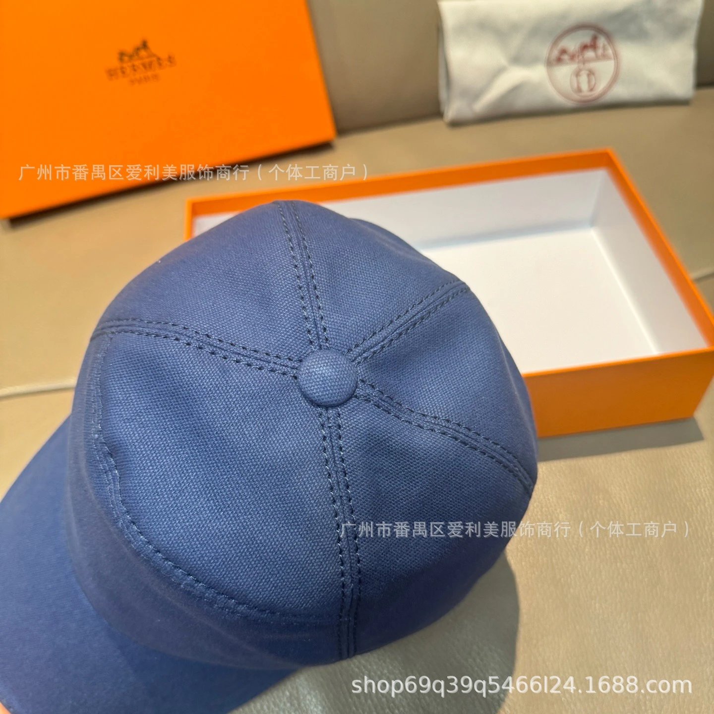 Hermès Cap Navy Blue Baseball Cap - 5