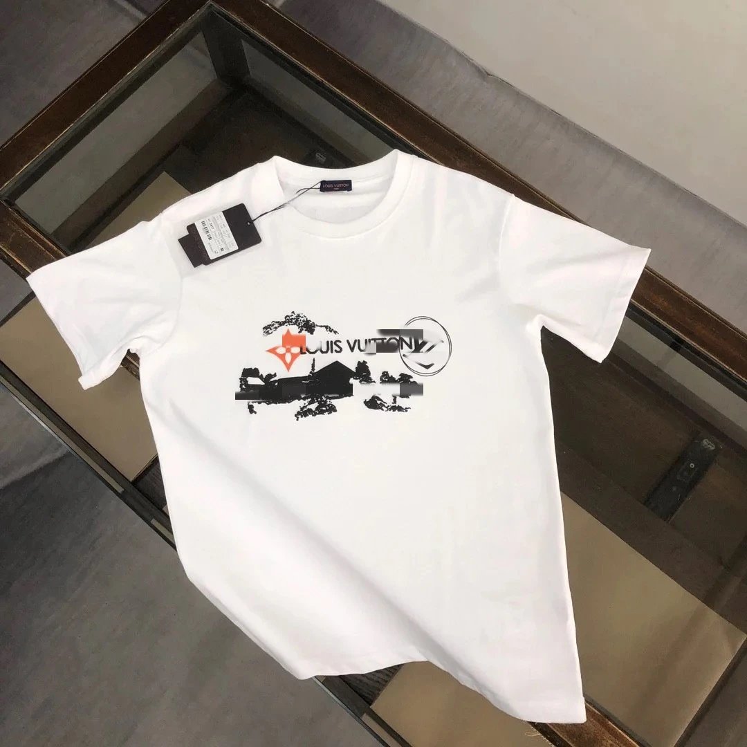 Louis Vuitton Painted Logo Black T-Shirt - 9
