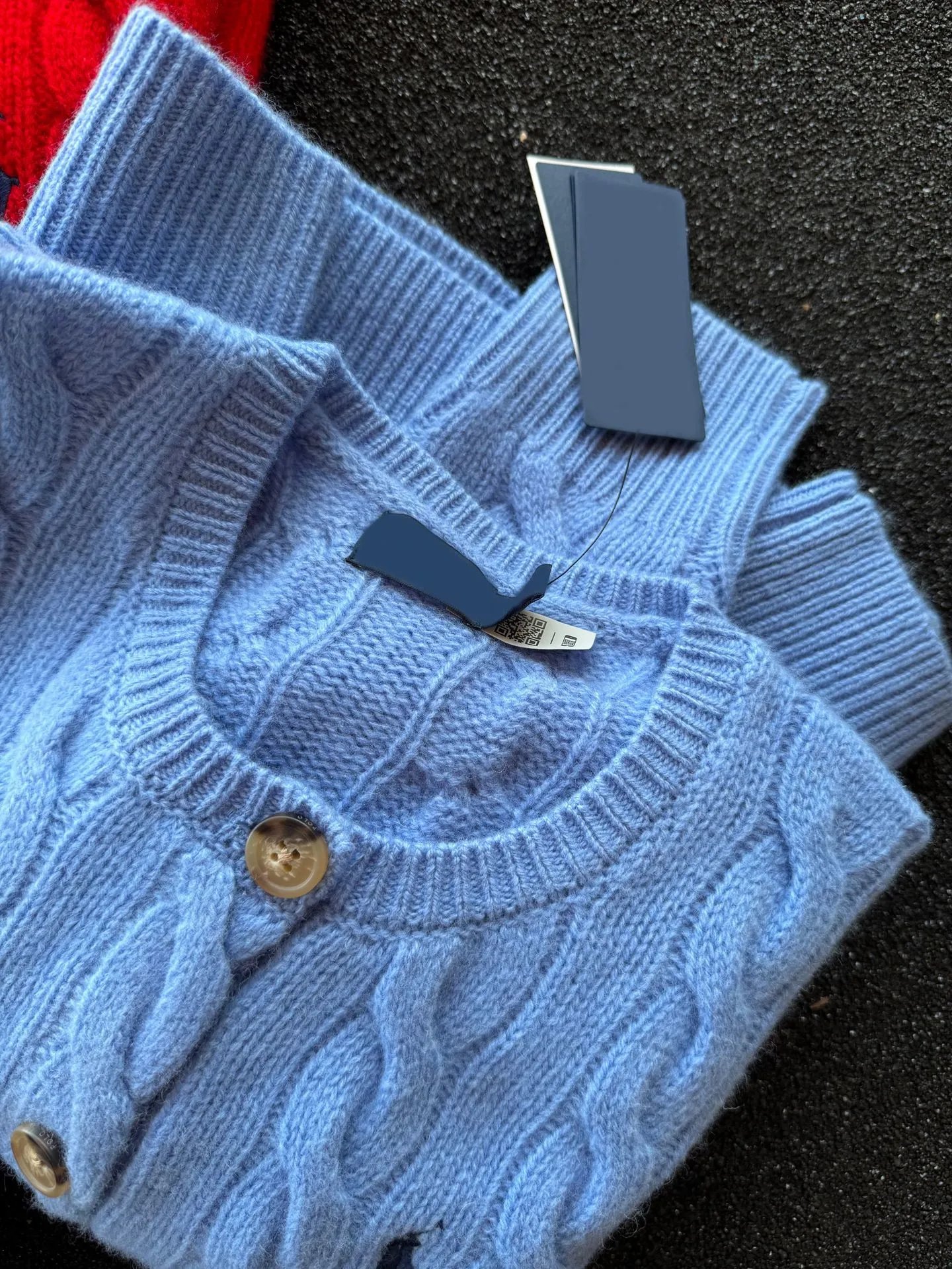 Polo Ralph Lauren Cable Knit Cardigan Pink Sweater - 8
