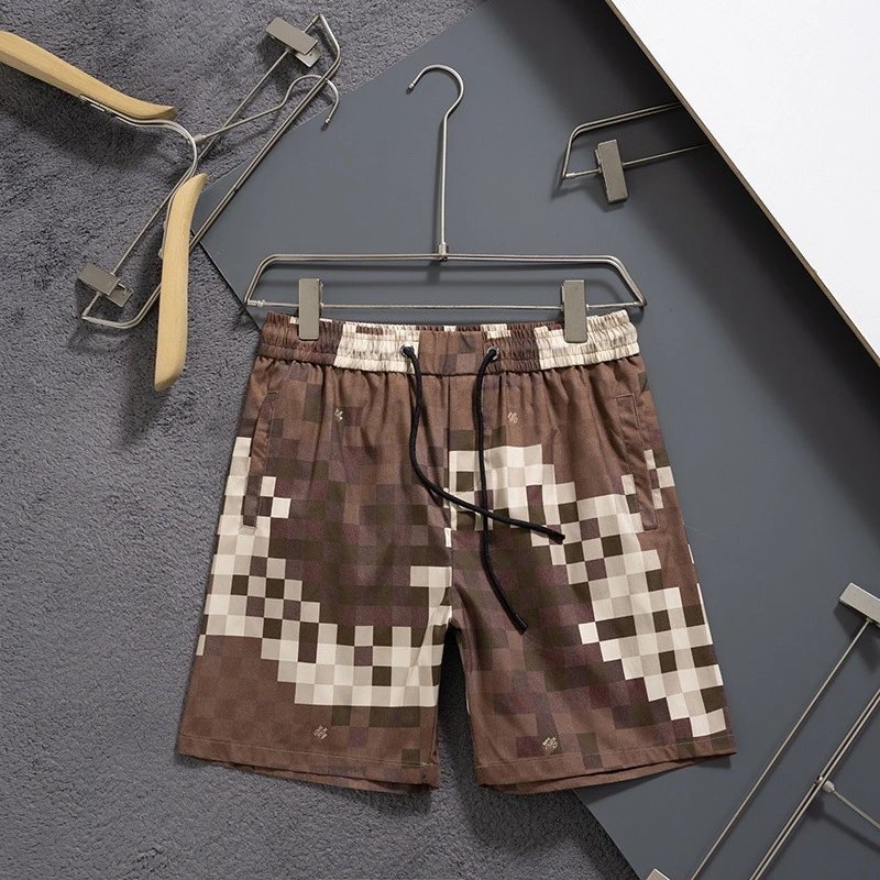 Louis Vuitton Monogram Multicolor Print Swim Shorts Black - 16