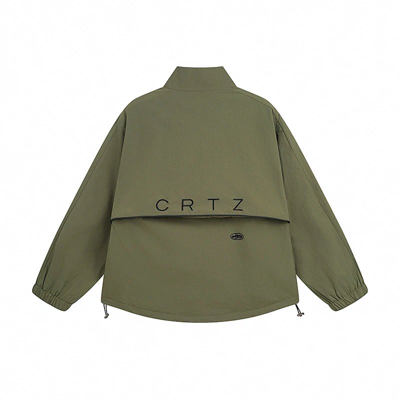 Design CRTZ Windbreaker Jacket Army Green Outerwear - 22