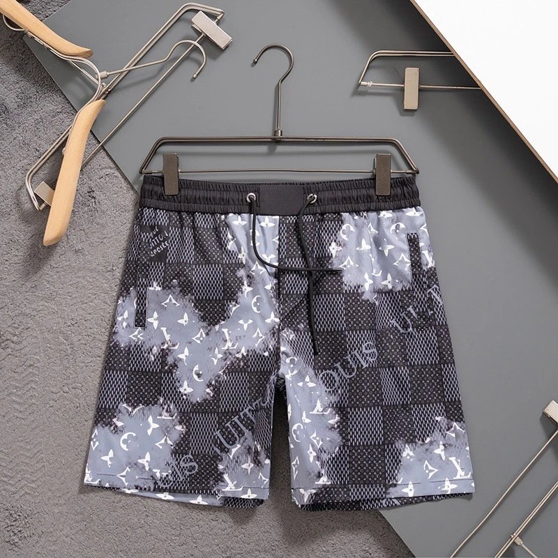 Louis Vuitton Monogram Multicolor Print Swim Shorts Black - 34