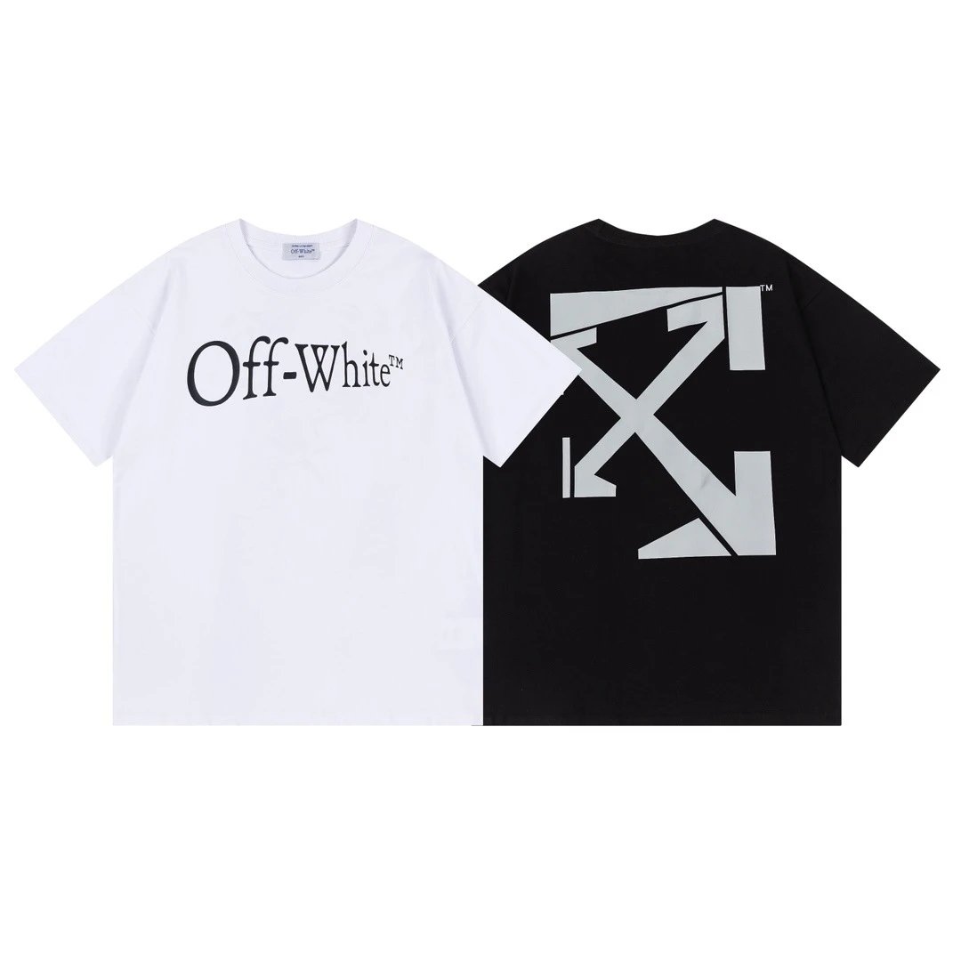 Off-White Floral Logo T-Shirt Black - 7