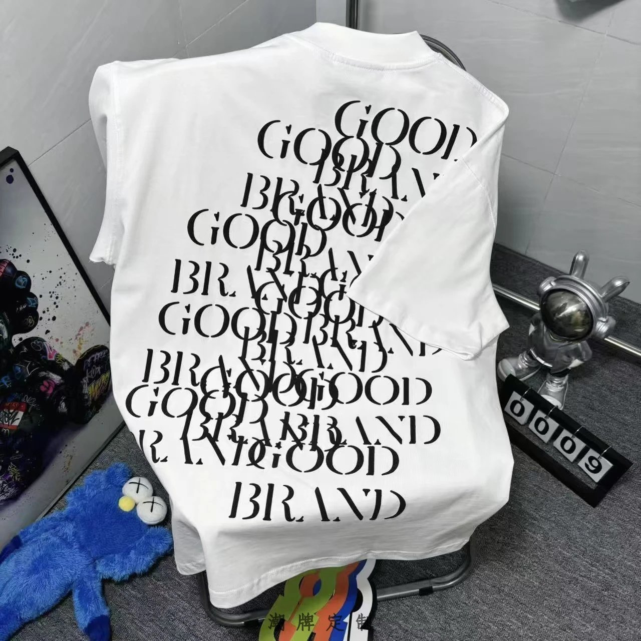 Design Abstract Chain Hoodie White - 34