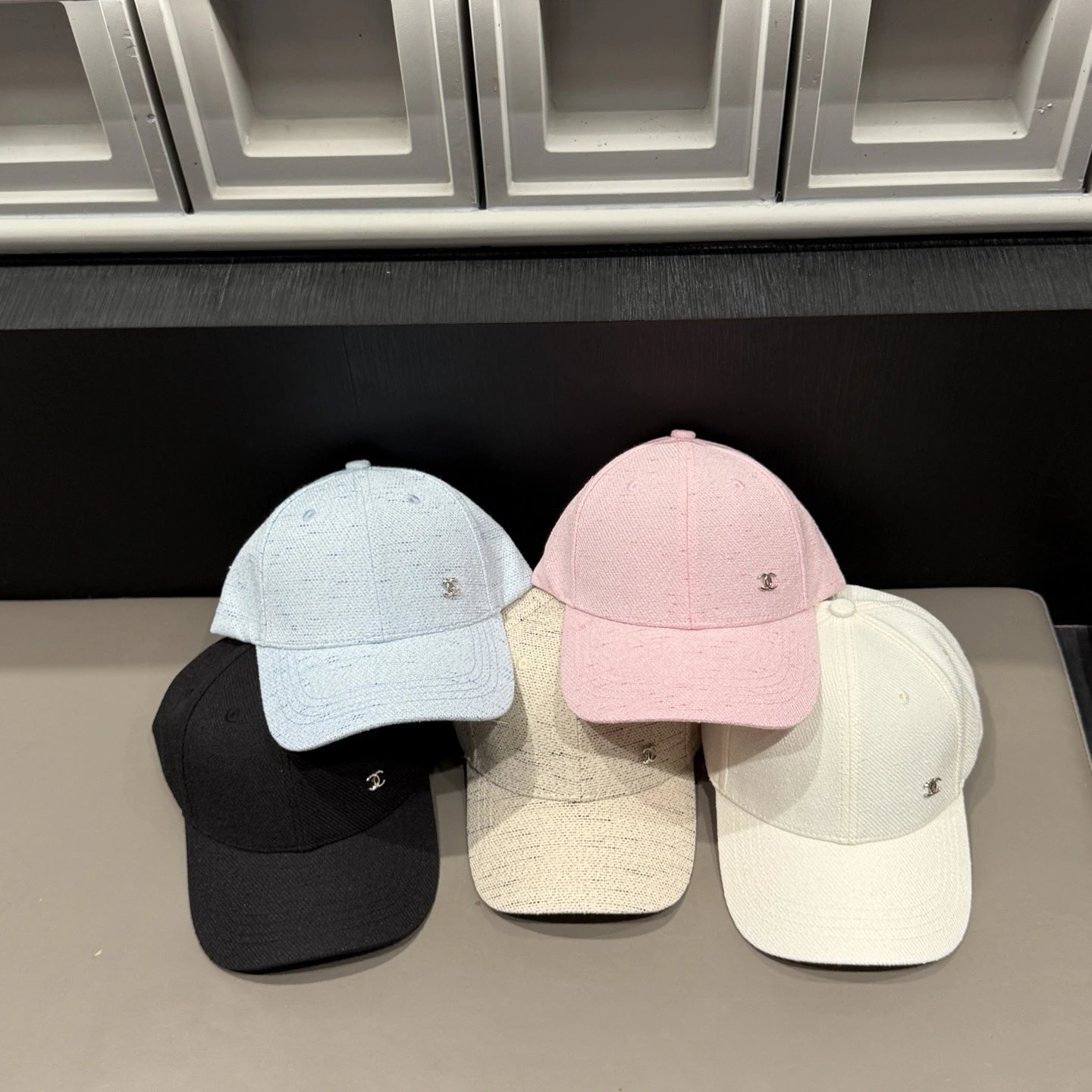 Prada Triangle Logo Washed Denim Baseball Cap Gray - 2