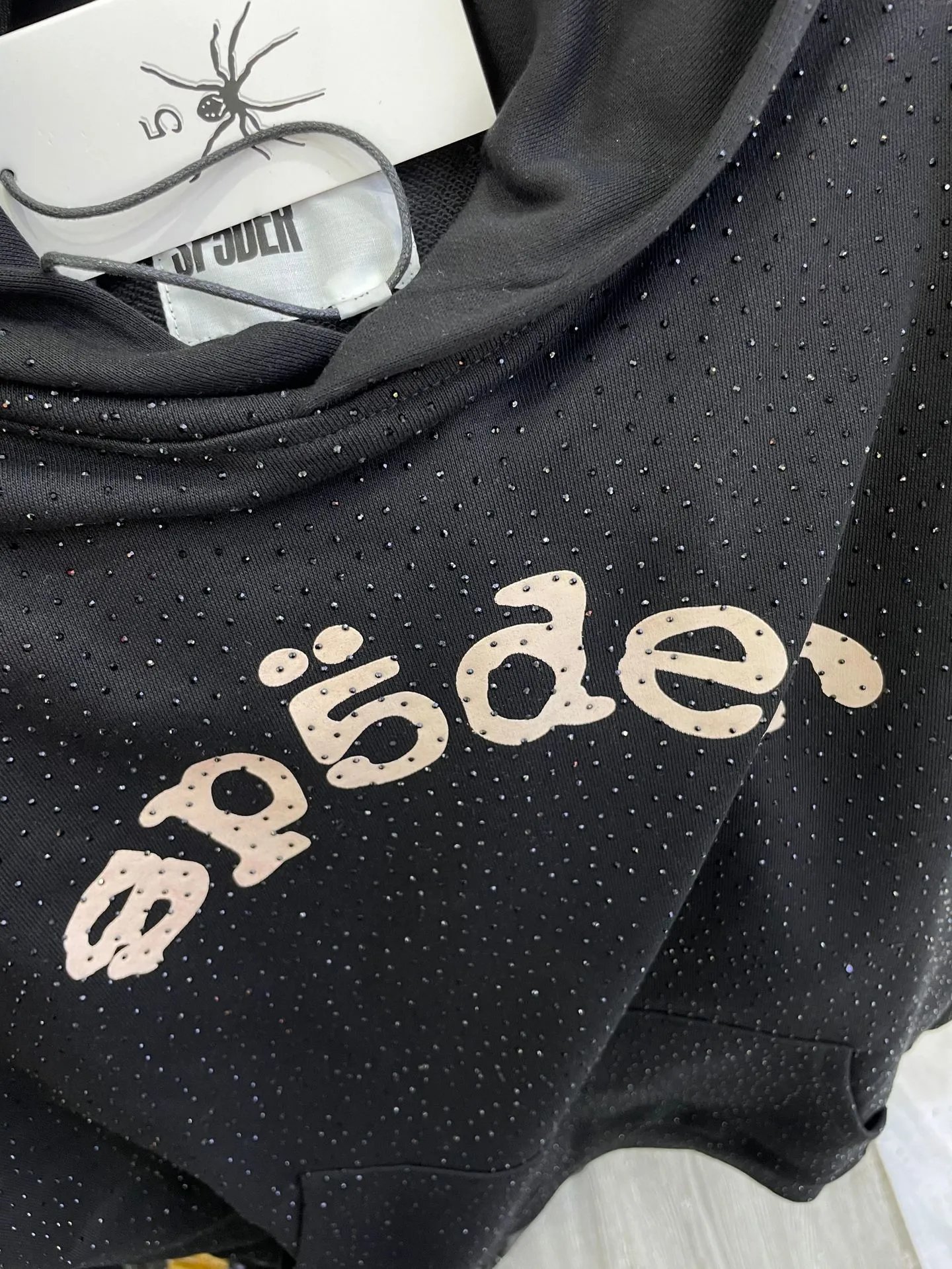 SP5DER Spider Web Graphic Hoodie Blue - 15