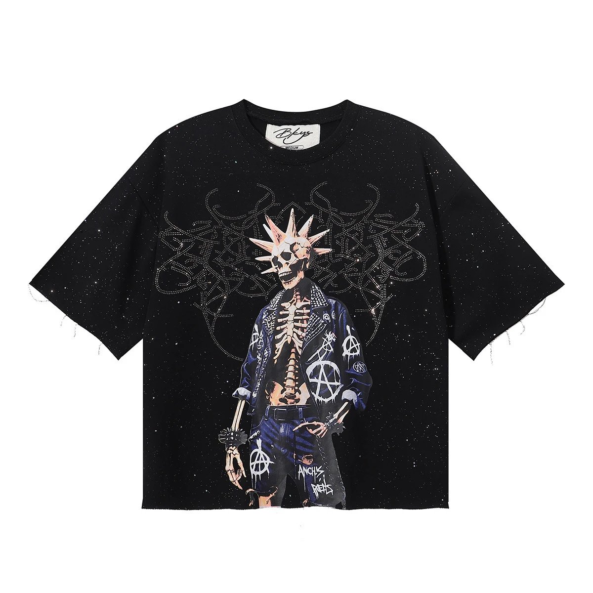 Design Bkyo Stay High Graphic Oversized T-Shirt Charcoal T-Shirts - 12