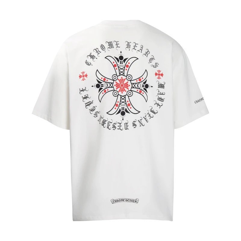 Chrome Hearts Logo Embroidered Black T-Shirt - 18