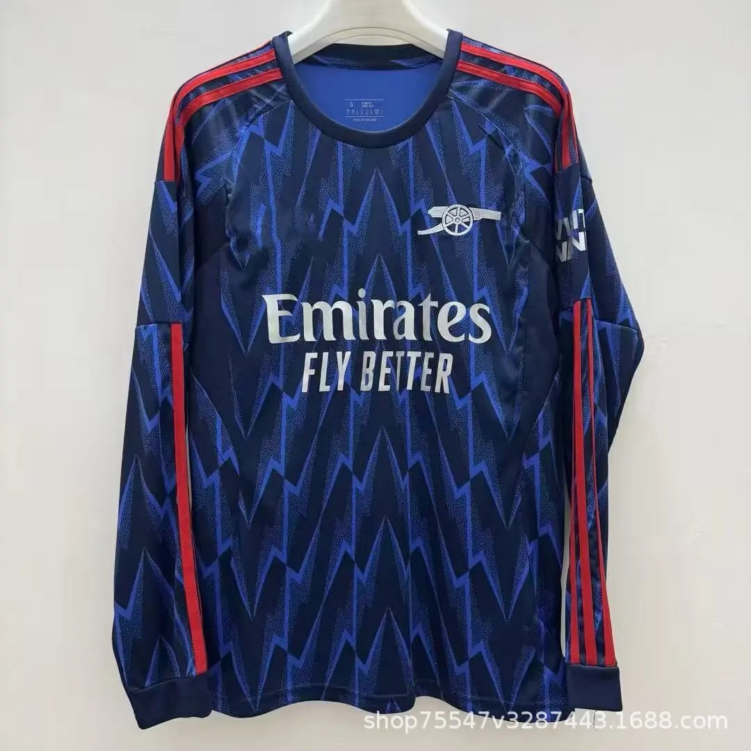 Real Madrid Training Jersey Navy with Emirates Sponsorship Long-Sleeve - 14