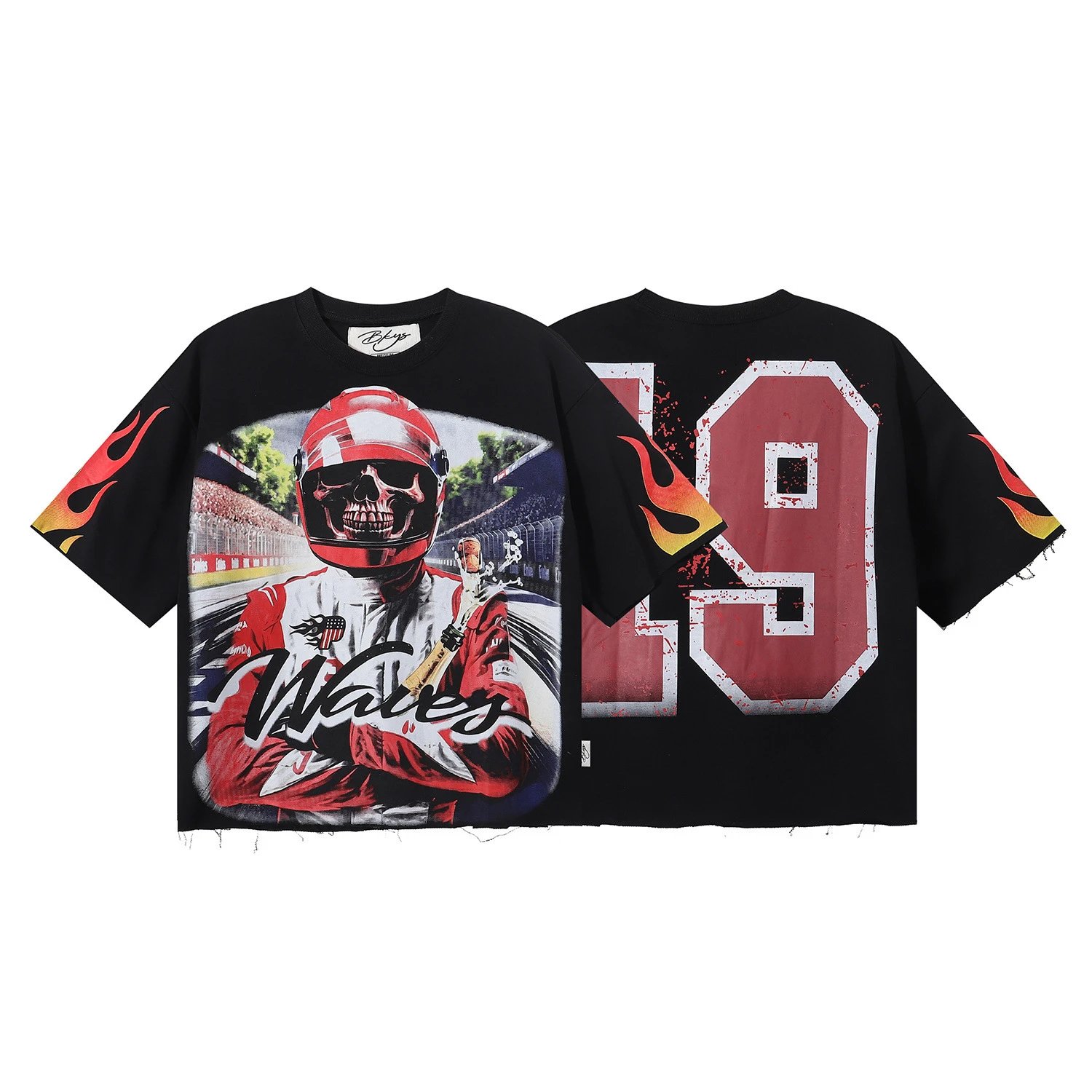 Design Bkyo Stay High Graphic Oversized T-Shirt Charcoal T-Shirts - 14