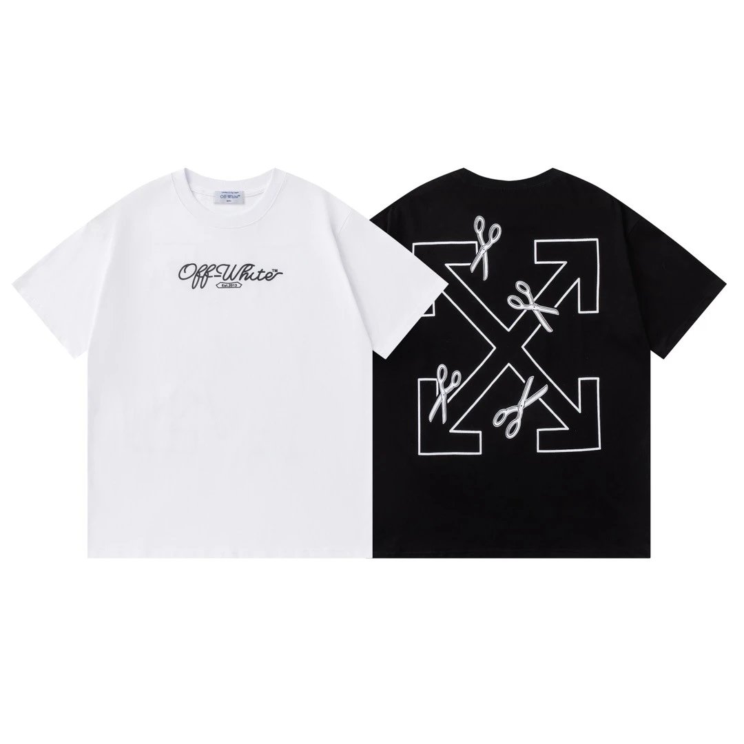 Off-White Floral Logo T-Shirt Black - 13