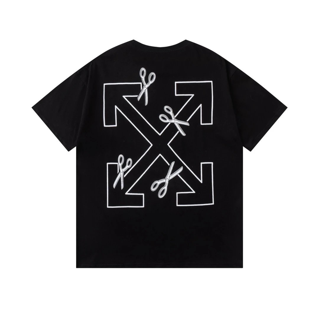 Off-White Floral Logo T-Shirt Black - 15