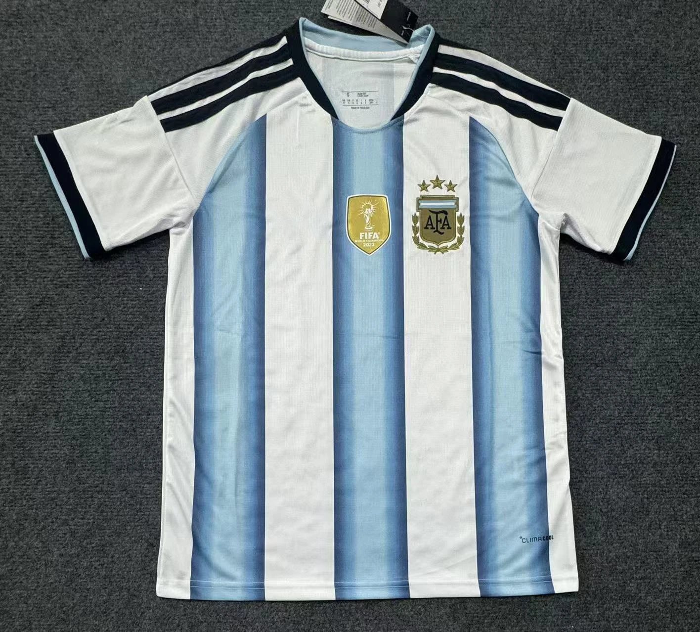 Adidas Argentina National Team Third Jersey Black Blue Swirl Print Jersey - 4