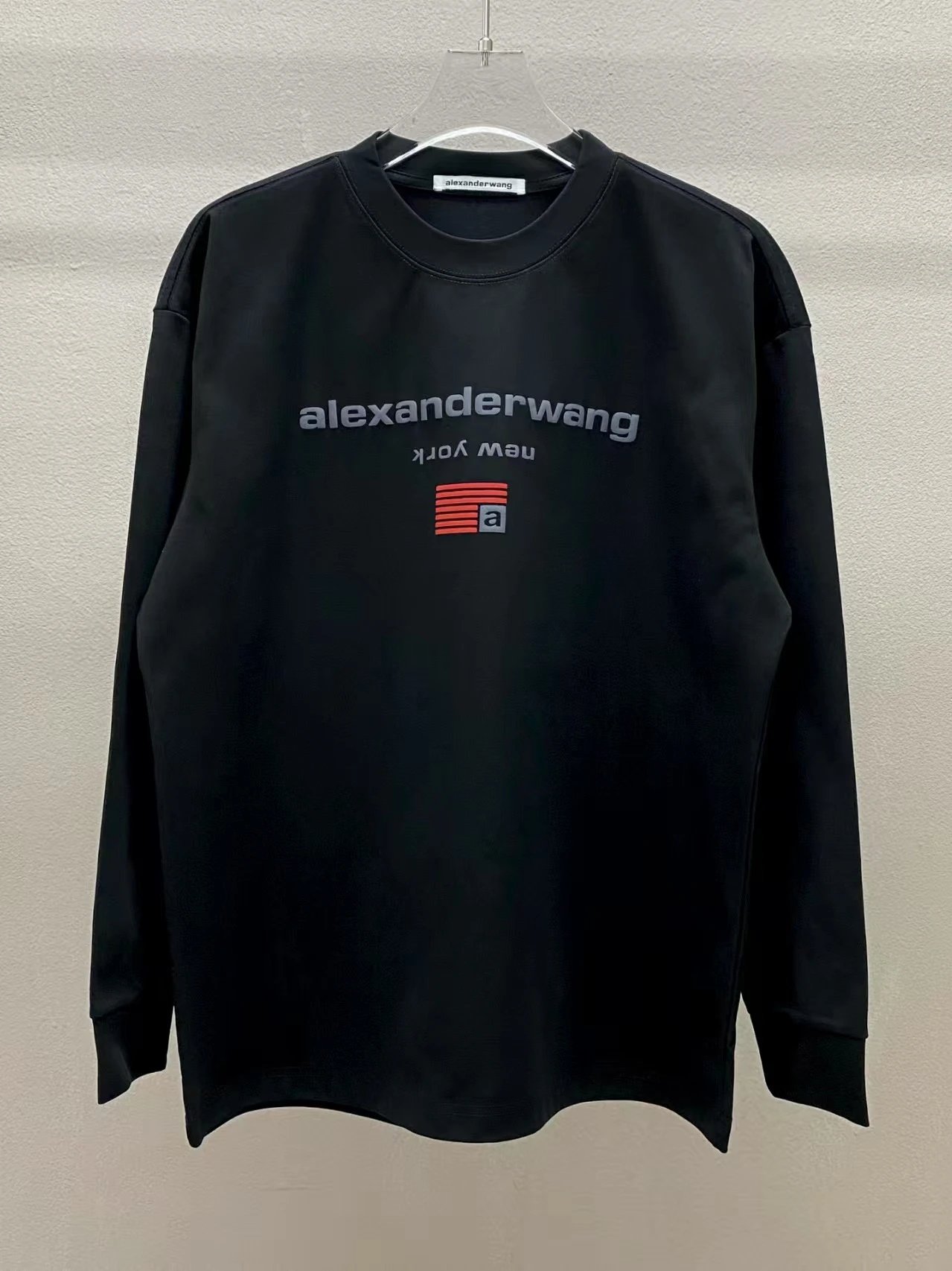 Alexander Wang Logo Long Sleeve T-Shirt Black - 25
