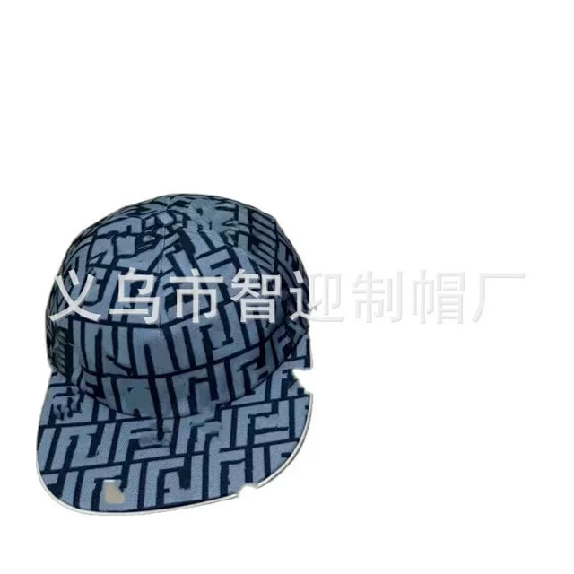 Unbranded Hats Curved-Brim Geometric Monogram-Print Baseball Cap product detail image 7