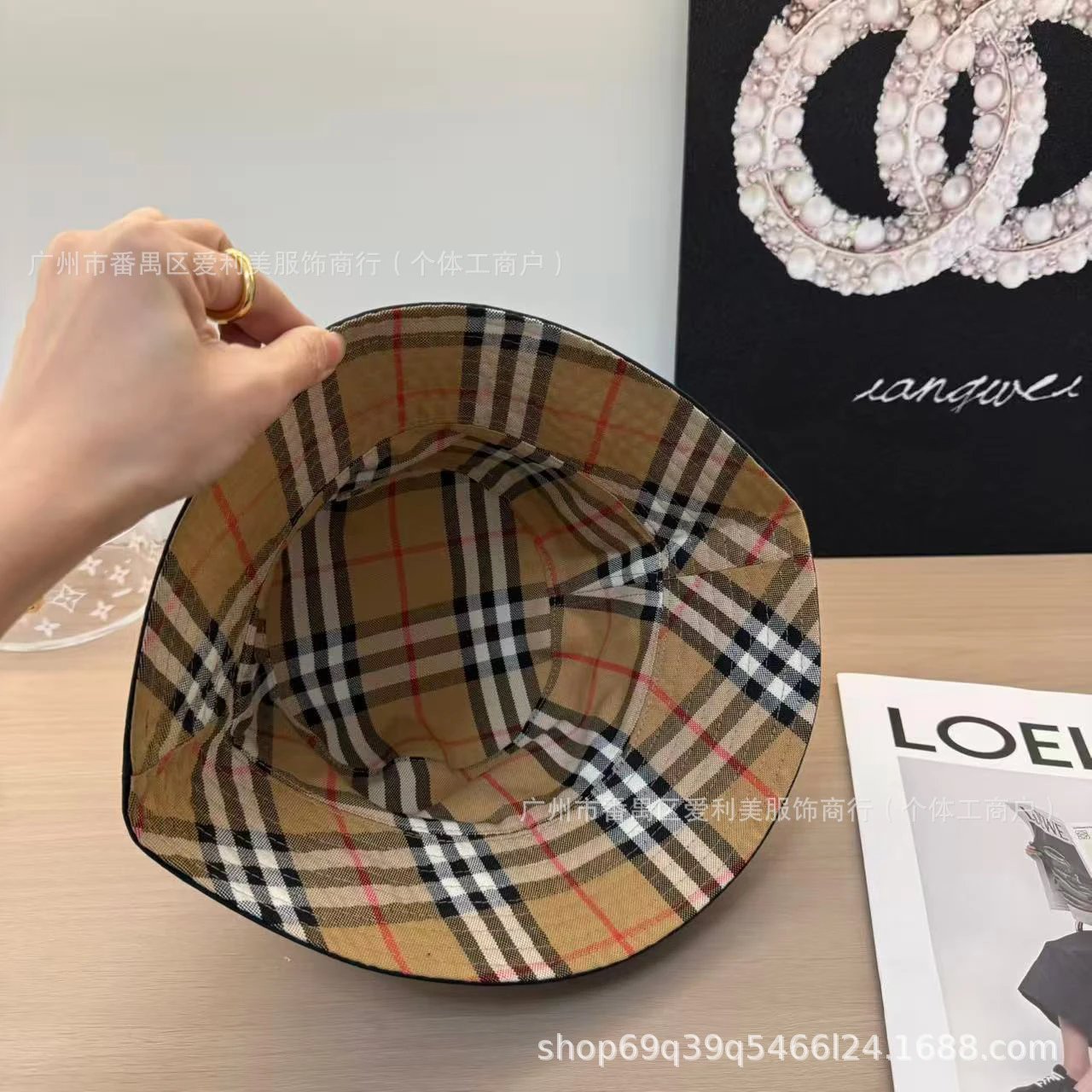 Design Bucket Hat Pink Cotton Canvas Hat - 9