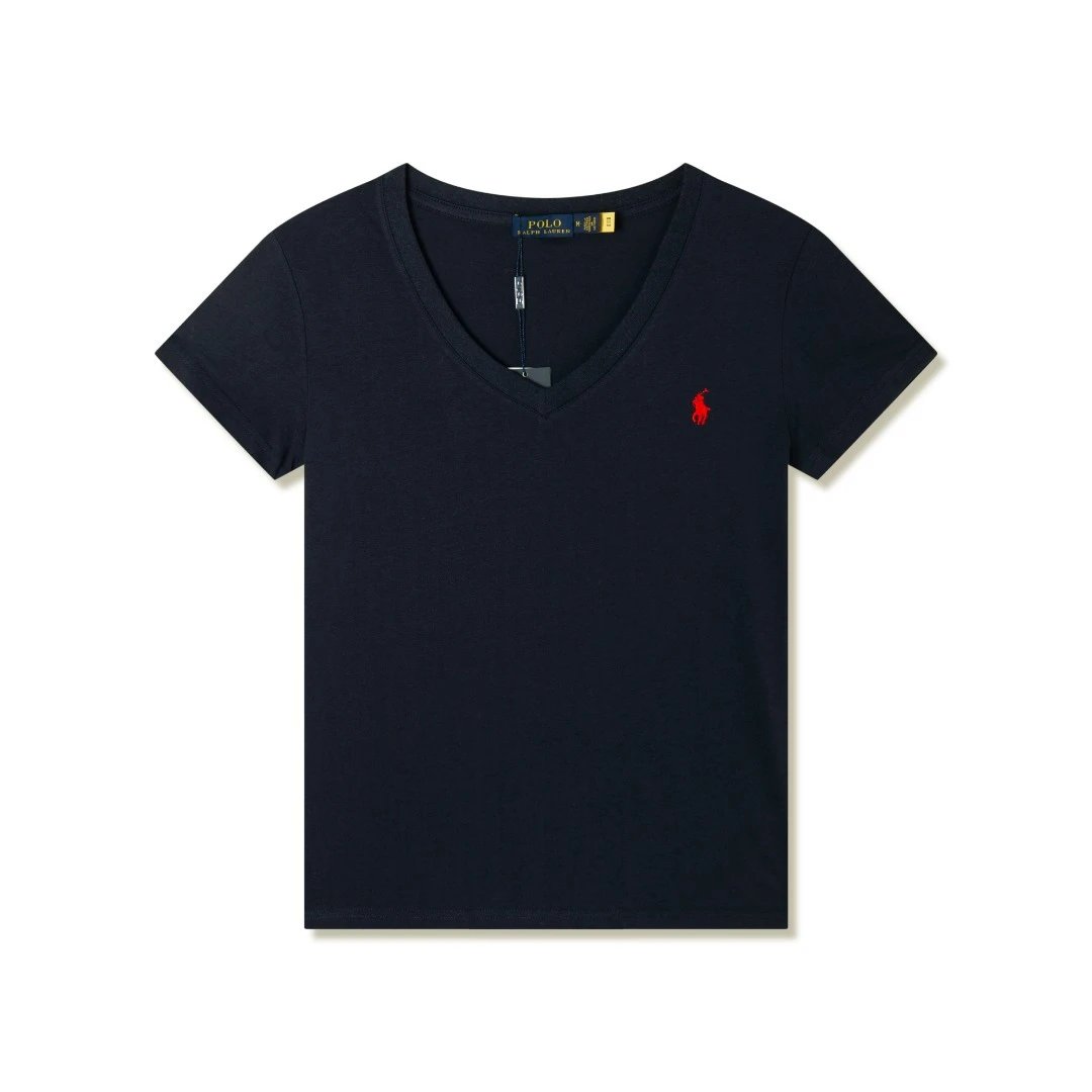 Polo Ralph Lauren V-Neck T-Shirt Navy - 7