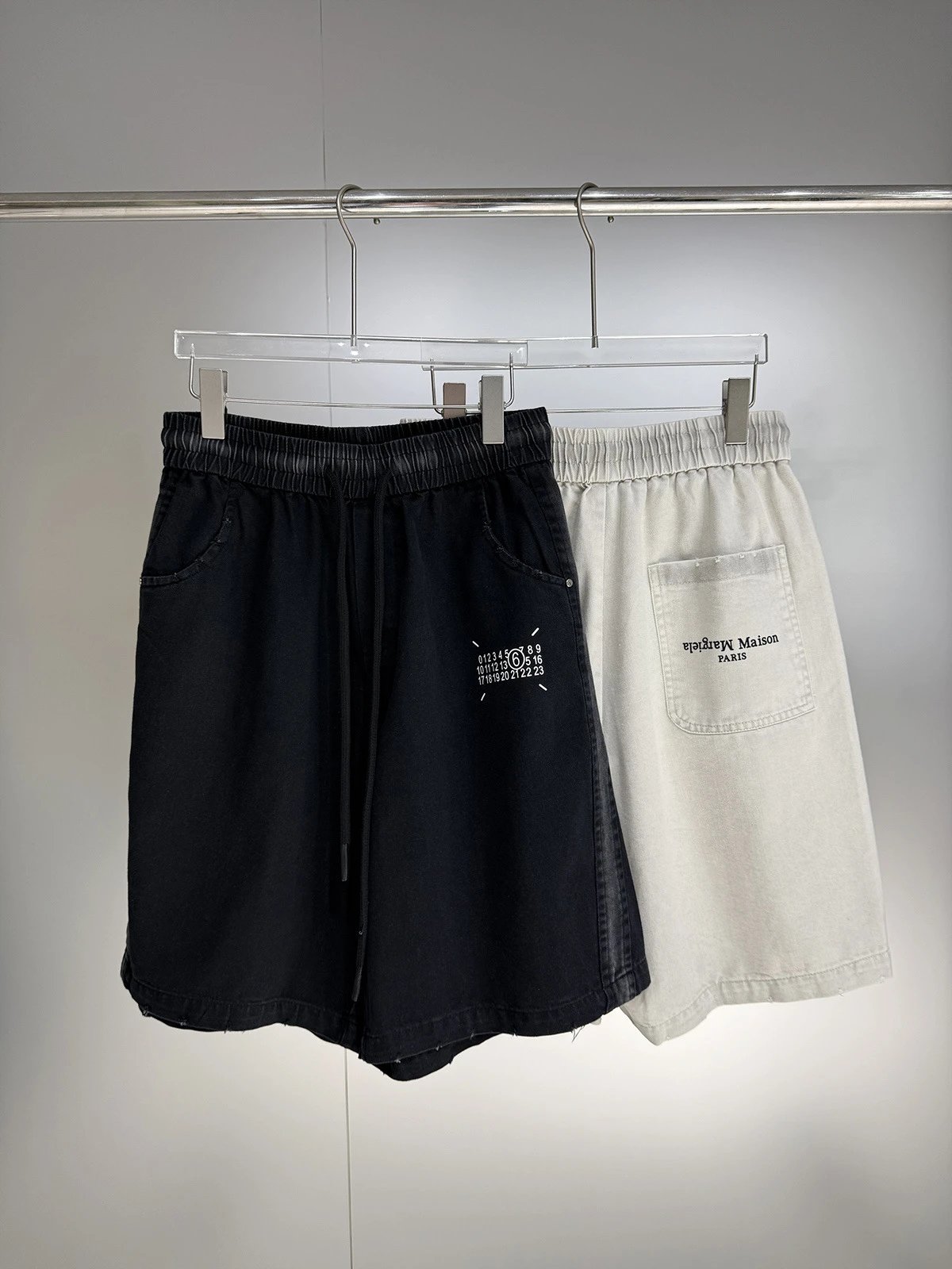Maison Margiela Tabi Denim Shorts Gray - 8