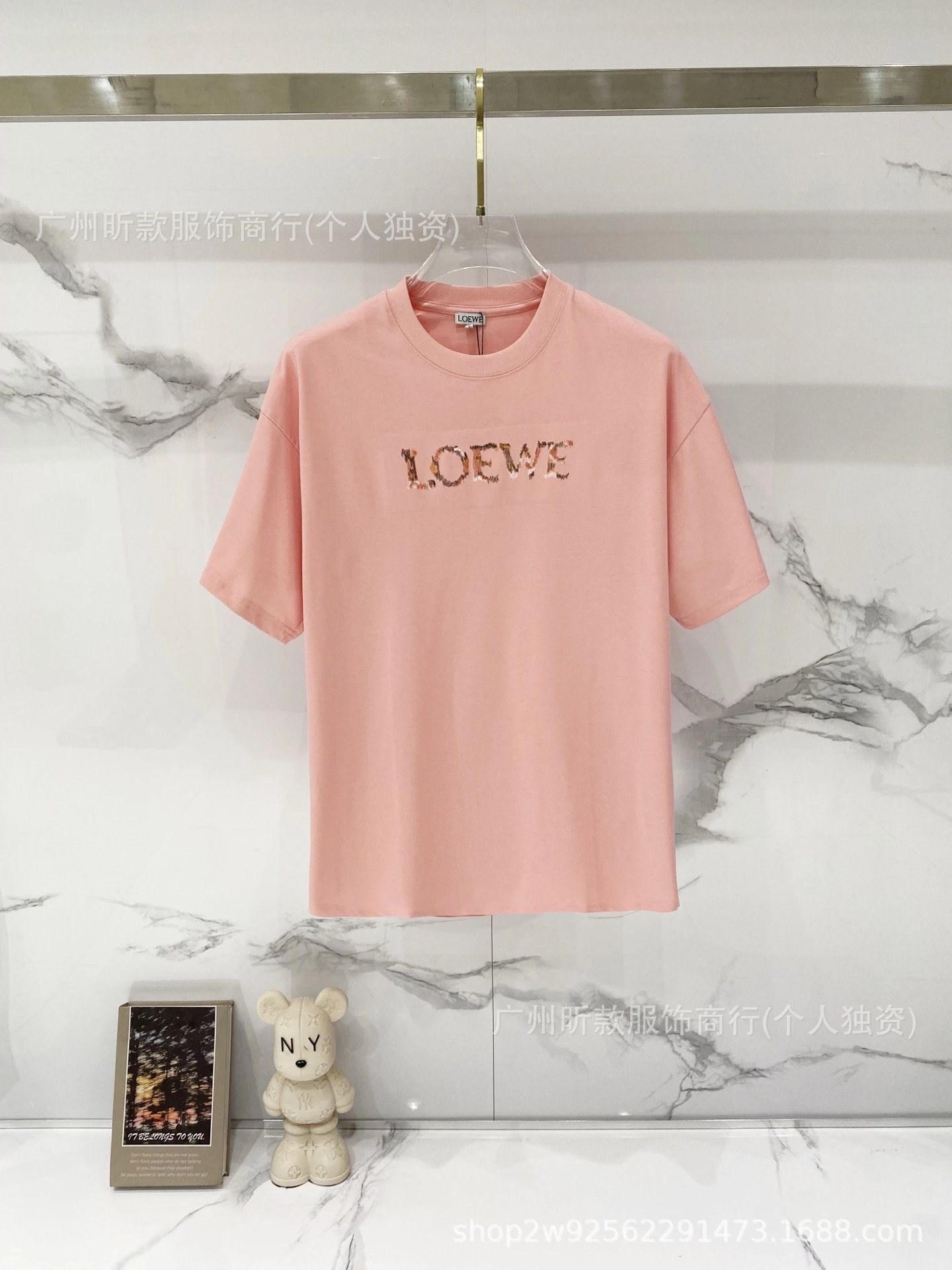 Loewe Rainbow Logo Cream T-Shirt - 43