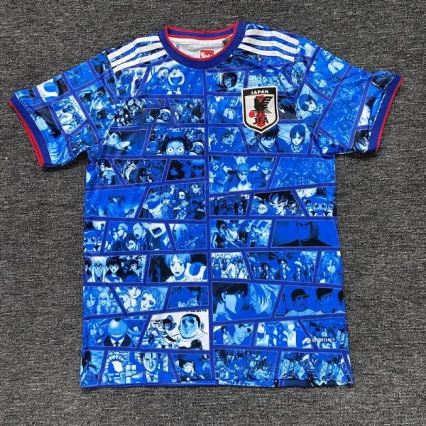 Japan Football Association x Anime Collab Blue Manga Panel Jersey - 1