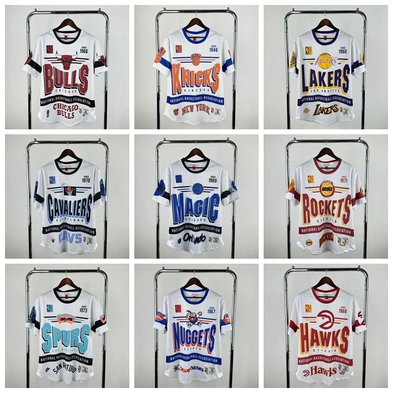 Mitchell & Ness Houston Rockets Throwback Mesh Jersey White - 3