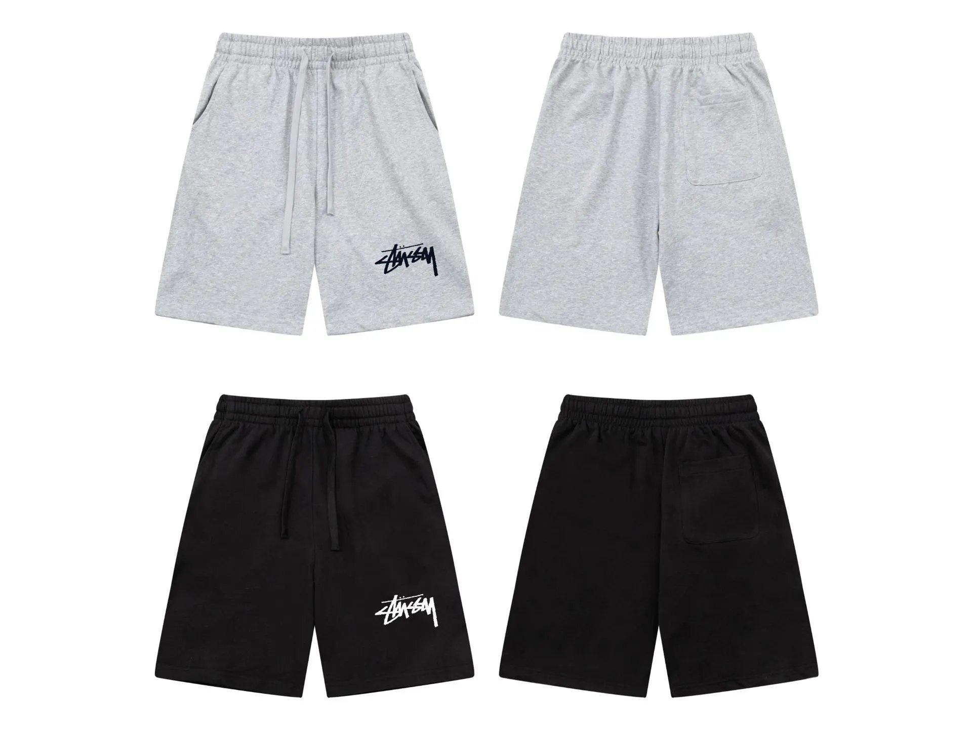 Design Graphic Print Heather Gray Sweat Shorts - 8
