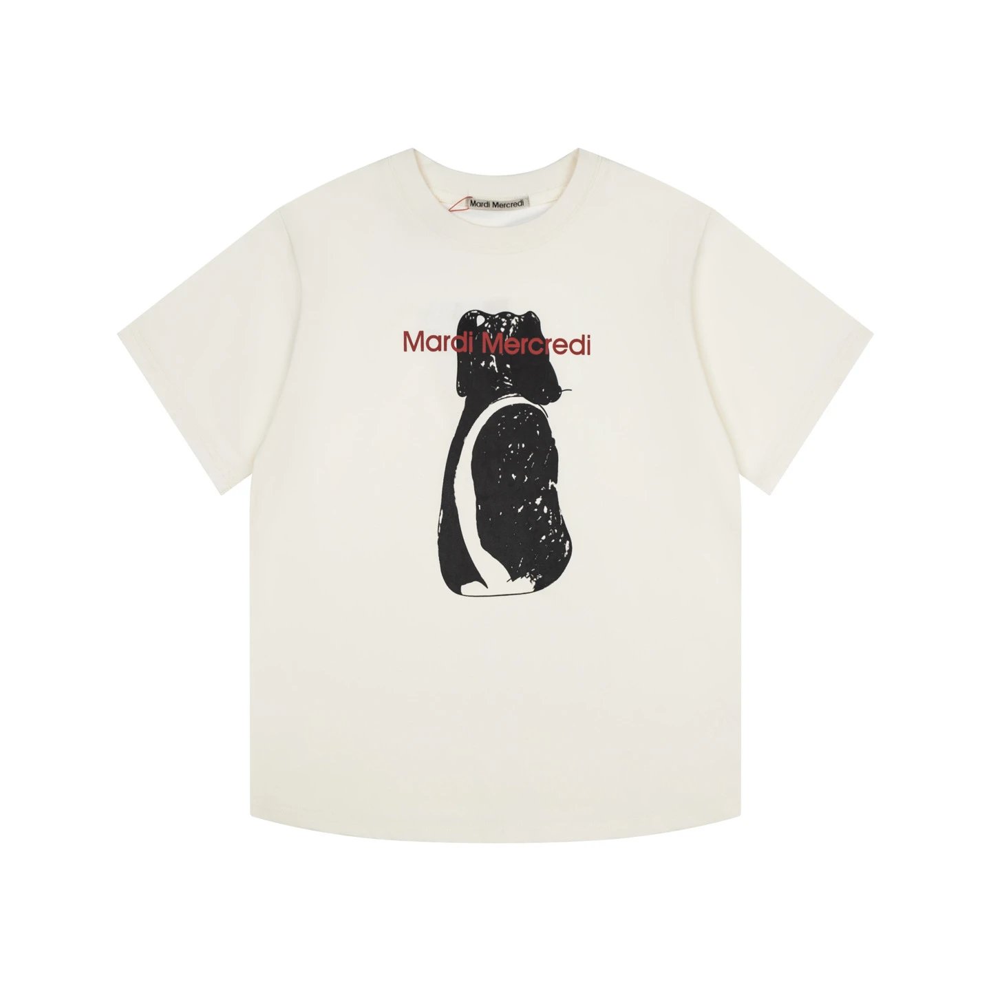Mardi Mercredi Dachshund Print Beige T-Shirt - 5
