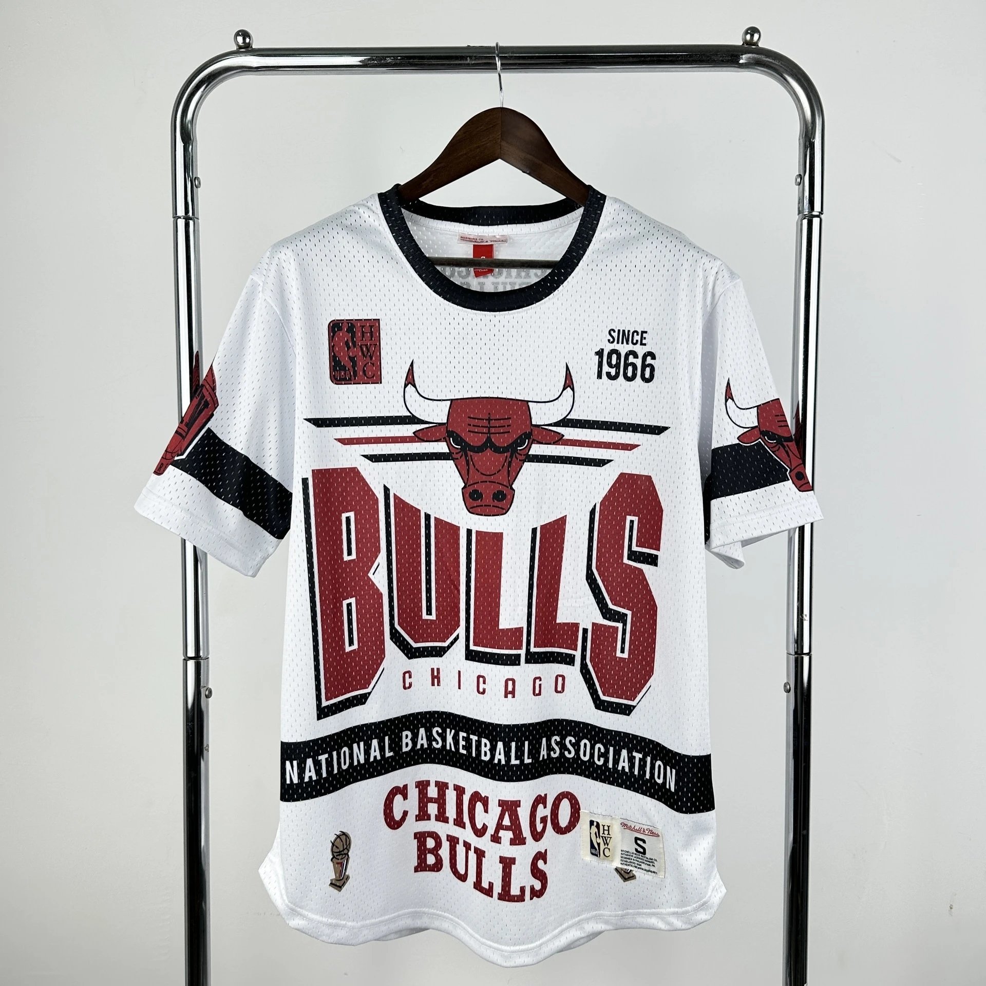Mitchell & Ness Houston Rockets Throwback Mesh Jersey White - 4