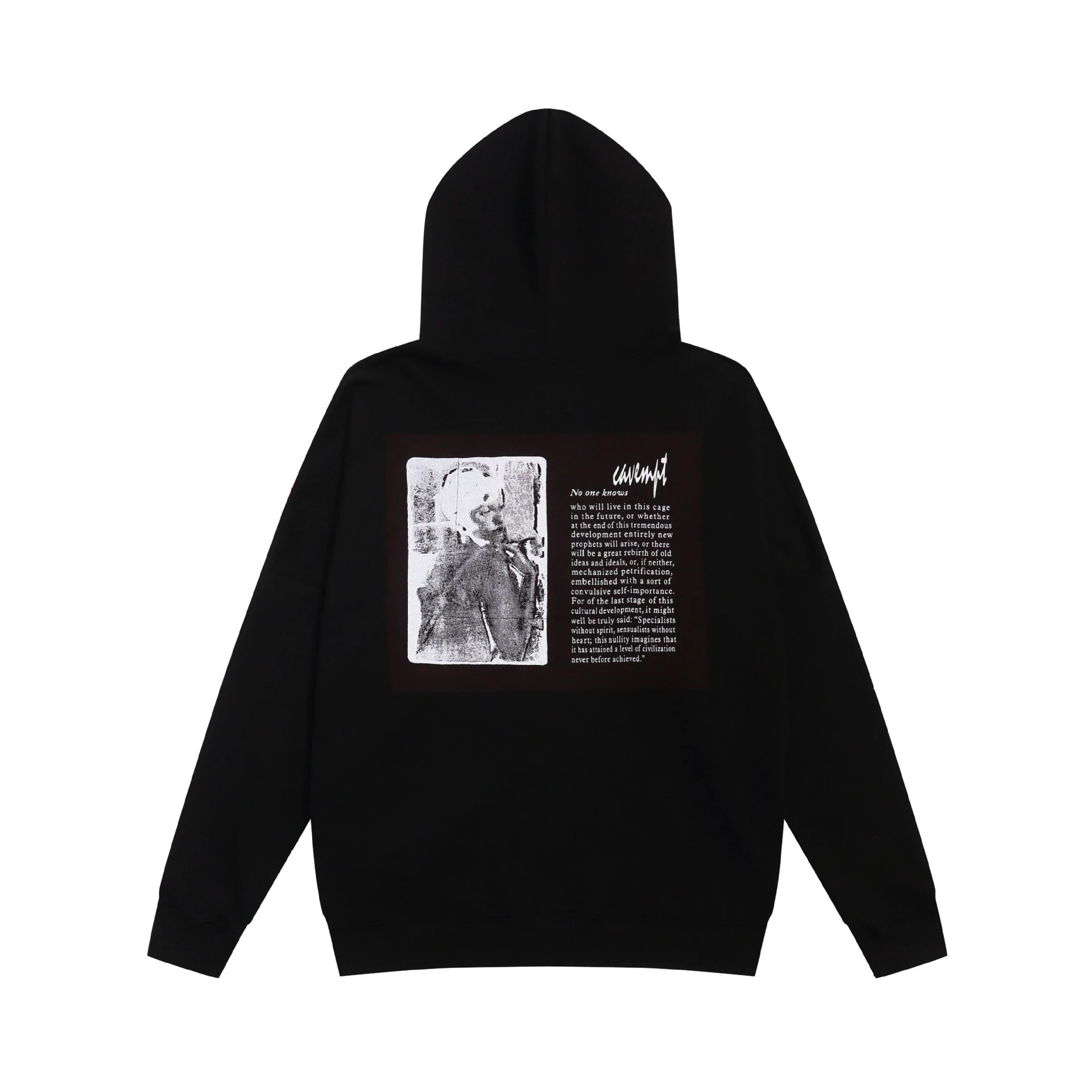Design Cavempt Script Logo Black Hoodie - 5