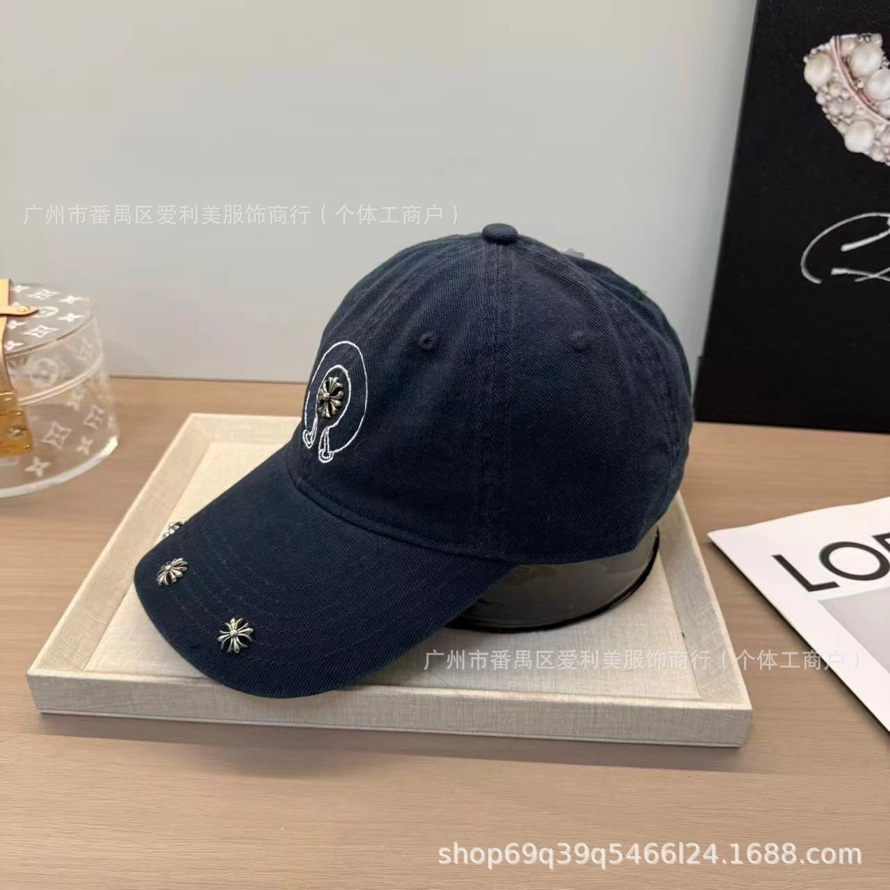 Chrome Hearts Embroidered Logo Baseball Cap White - 4