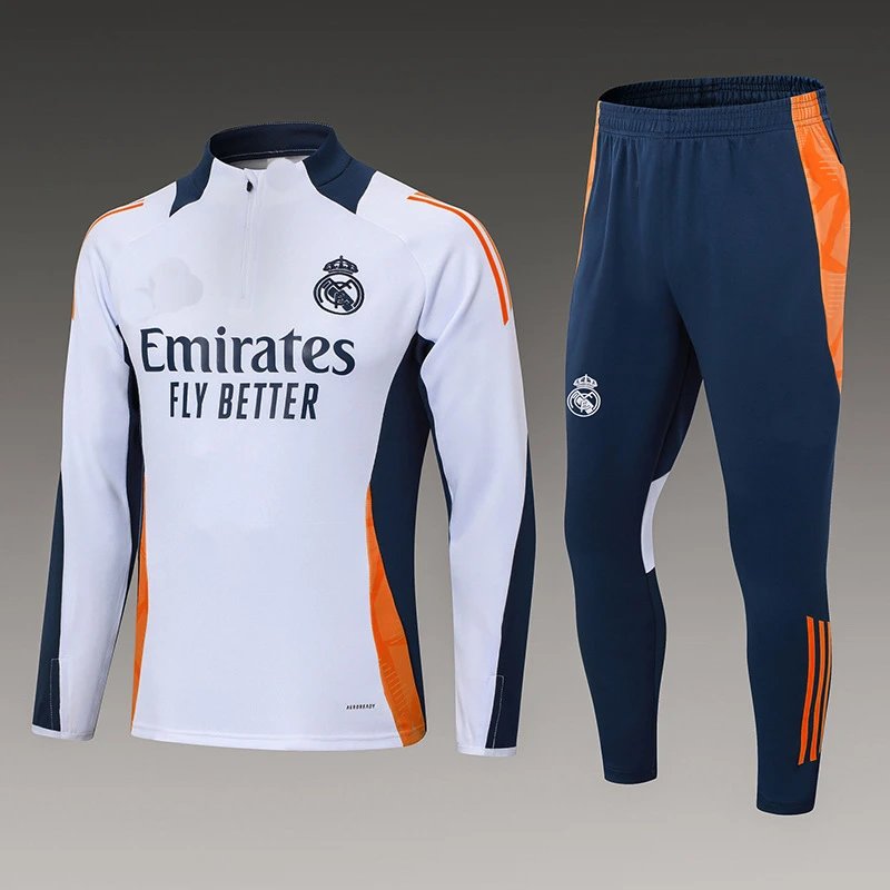 Juventus Training Tracksuit Navy Blue with Orange and Light Blue Accents - 3