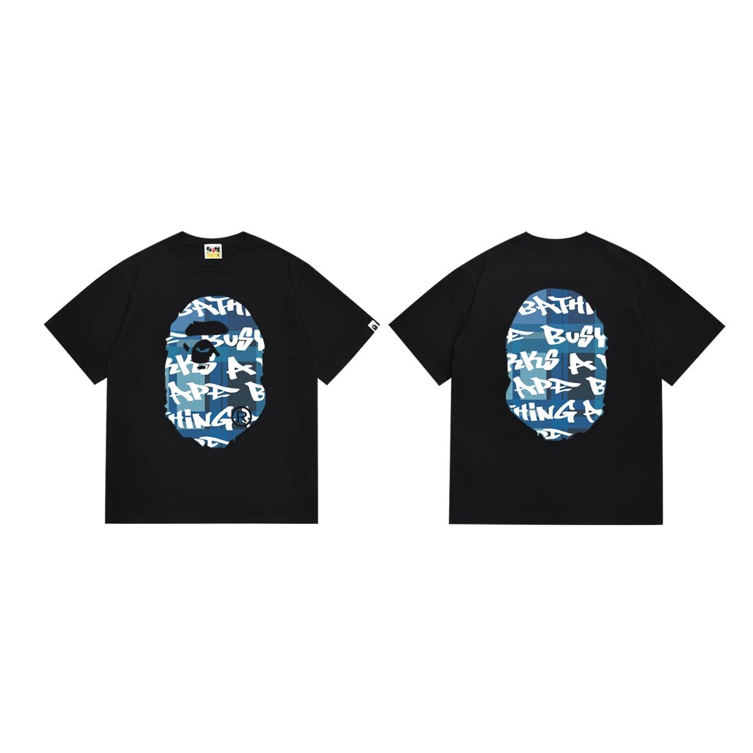 A Bathing Ape Pixel Camo Ape Head White T-Shirt - 10