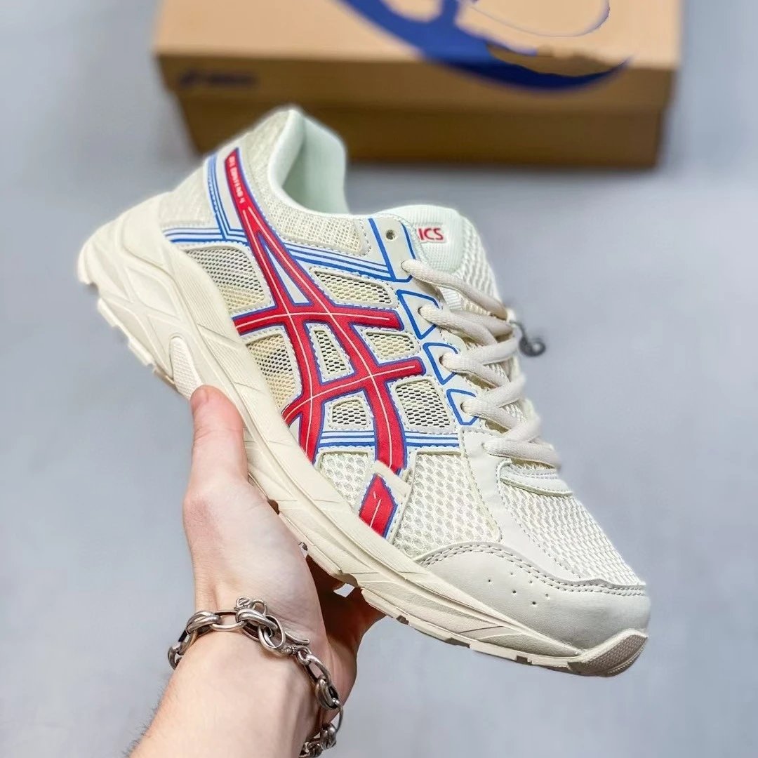 Asics Gel-Kayano 14 Cream Red Blue Running Shoes - 4
