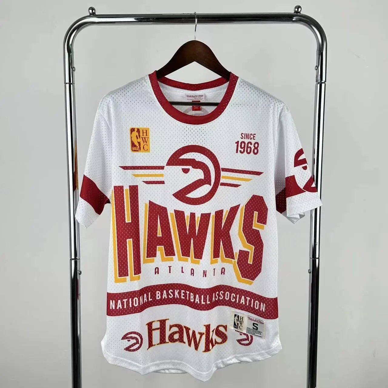 Mitchell & Ness Houston Rockets Throwback Mesh Jersey White - 14