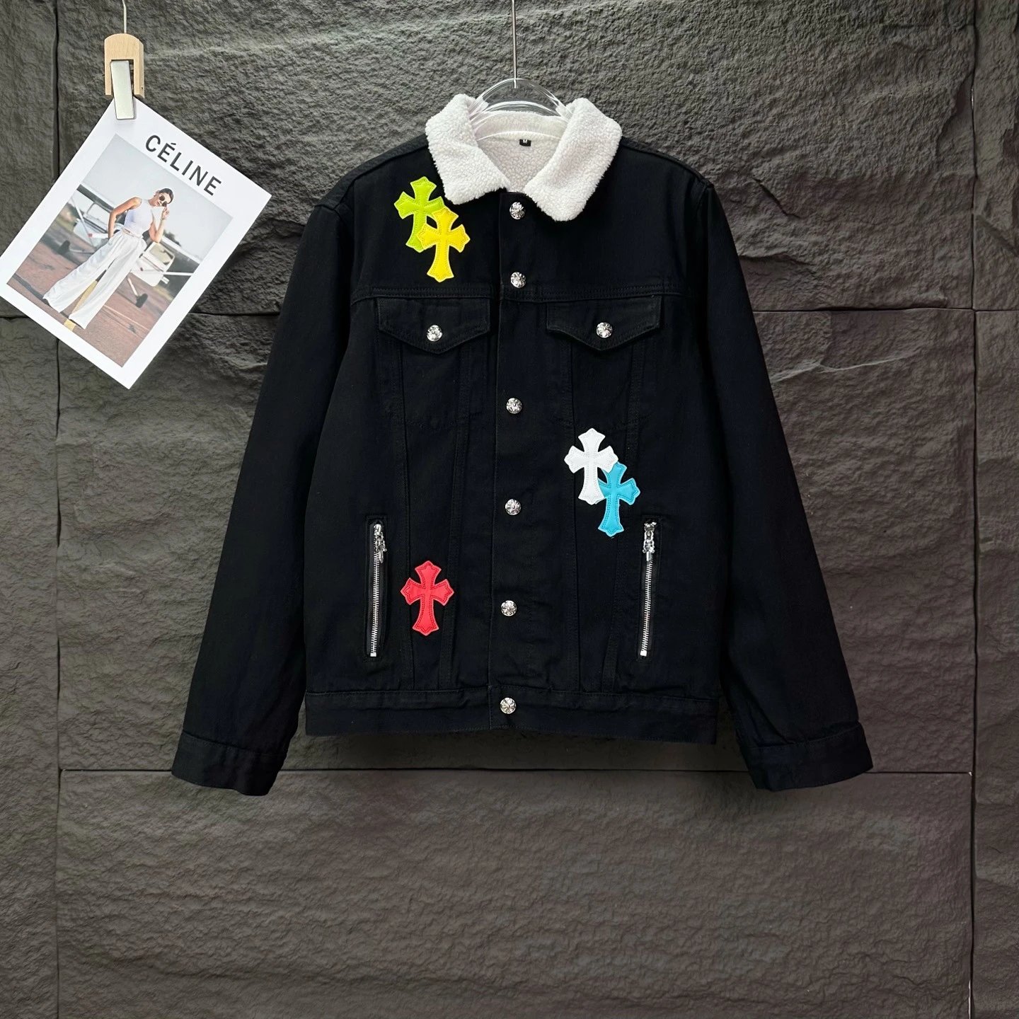 Chrome Hearts Cross Patch Denim Jacket Black - 4