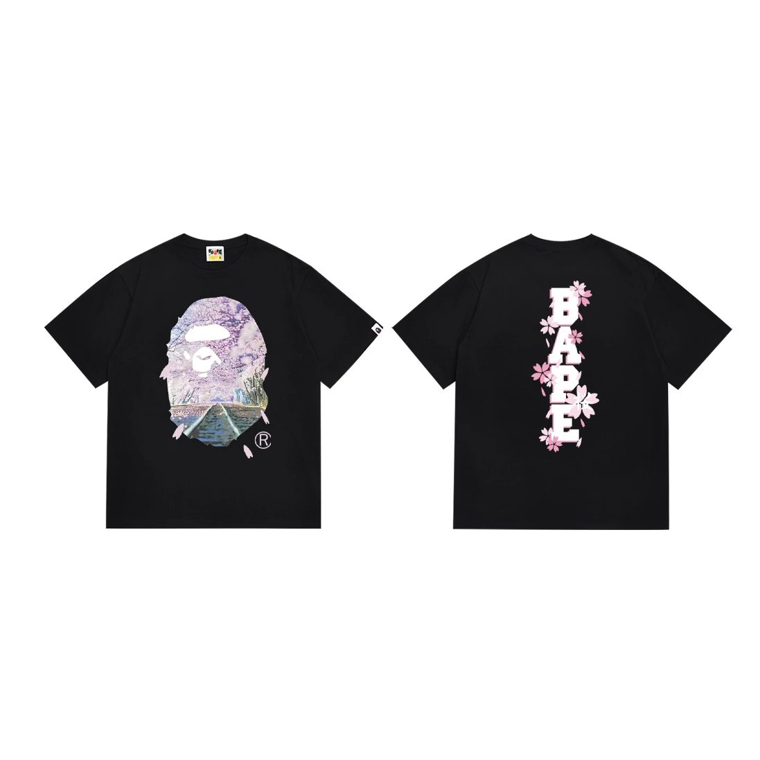 A Bathing Ape Pixel Camo Ape Head White T-Shirt - 19