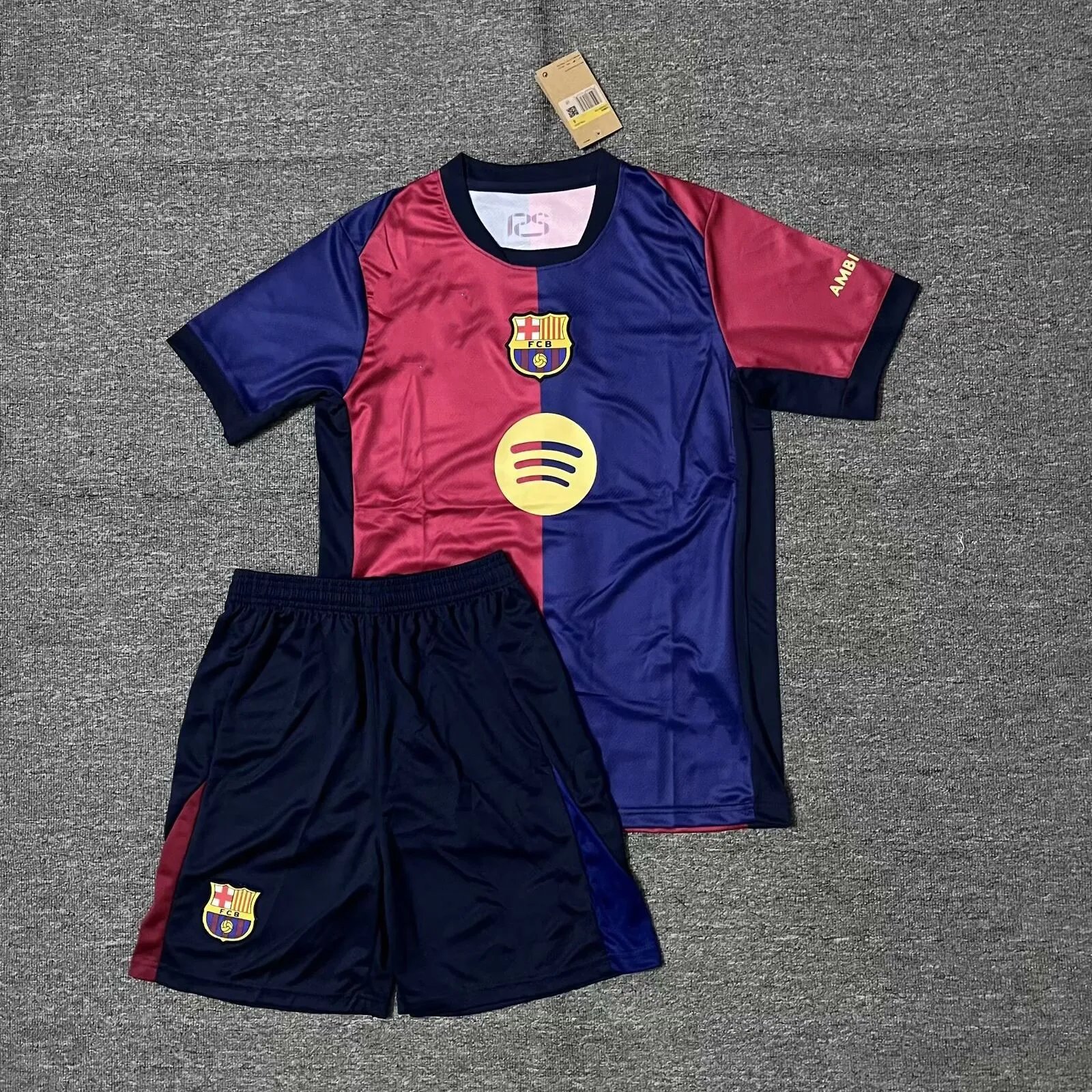 Adidas Football Jerseys Jersey and Shorts Set with Club National Team Crests — 24/25 Barcelona New Home Kit Advertisement