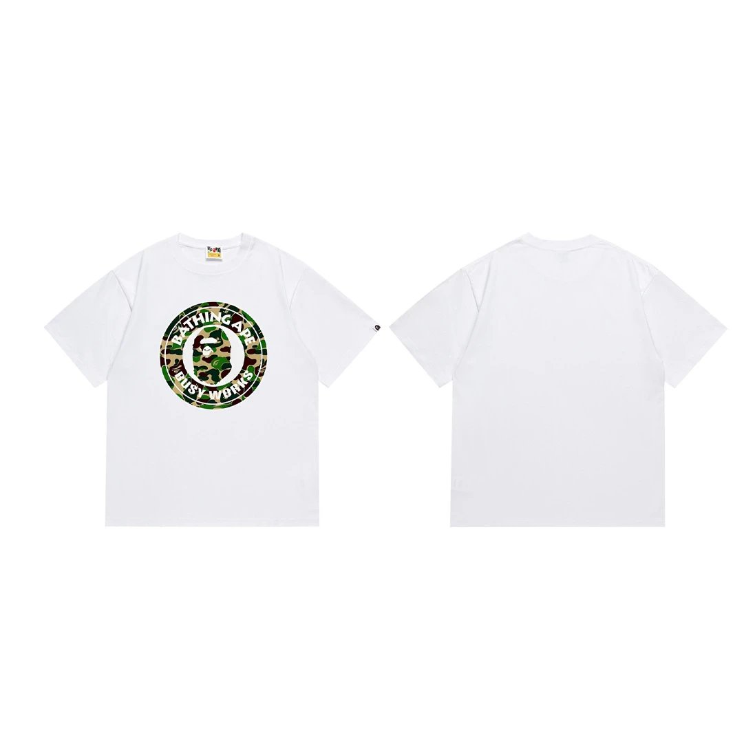 A Bathing Ape Pixel Camo Ape Head White T-Shirt - 21
