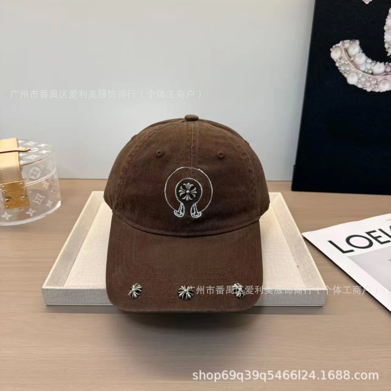 Chrome Hearts Embroidered Logo Baseball Cap White - 12