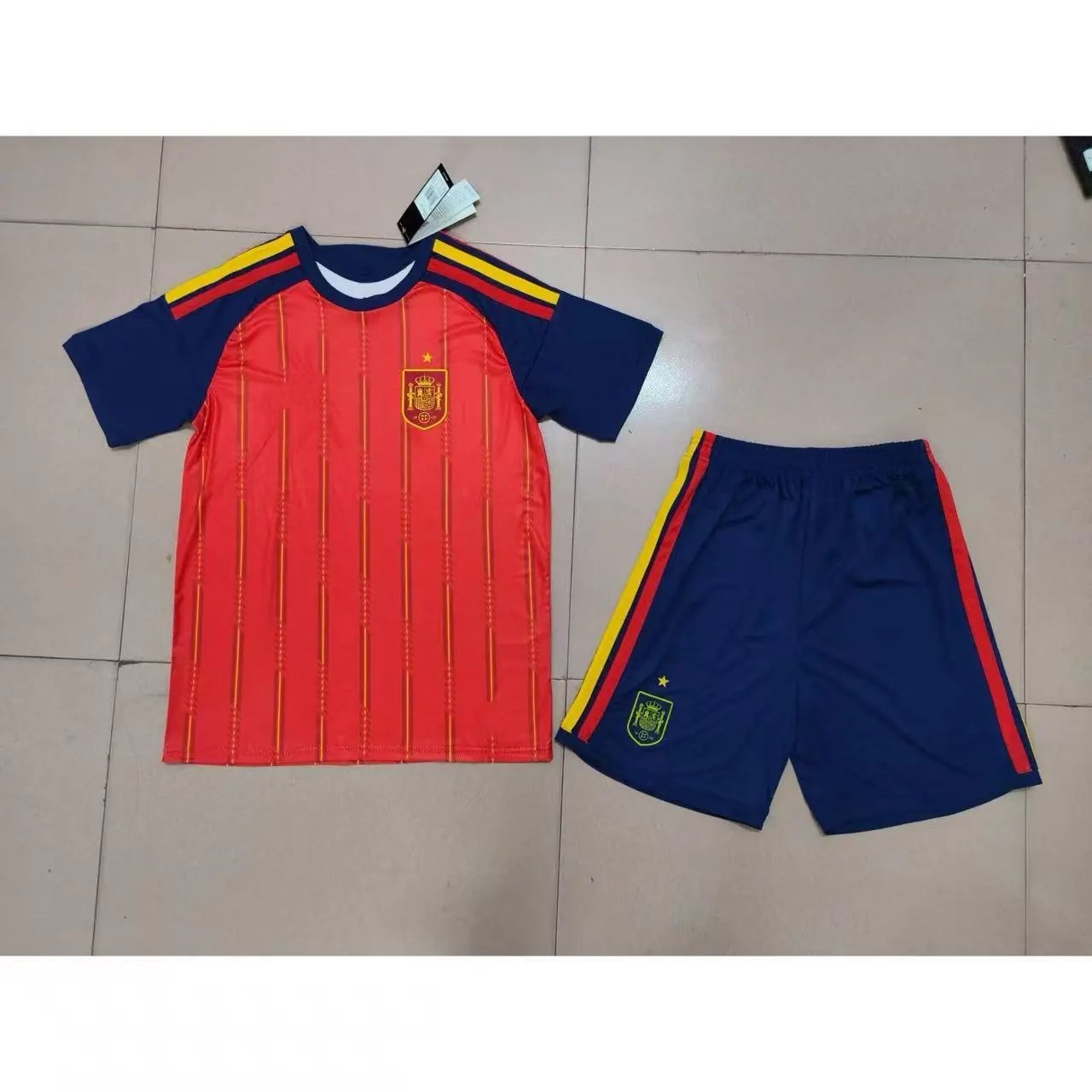 Adidas Football Jerseys Jersey and Shorts Set with Club National Team Crests — 2026 Spain Home Kit