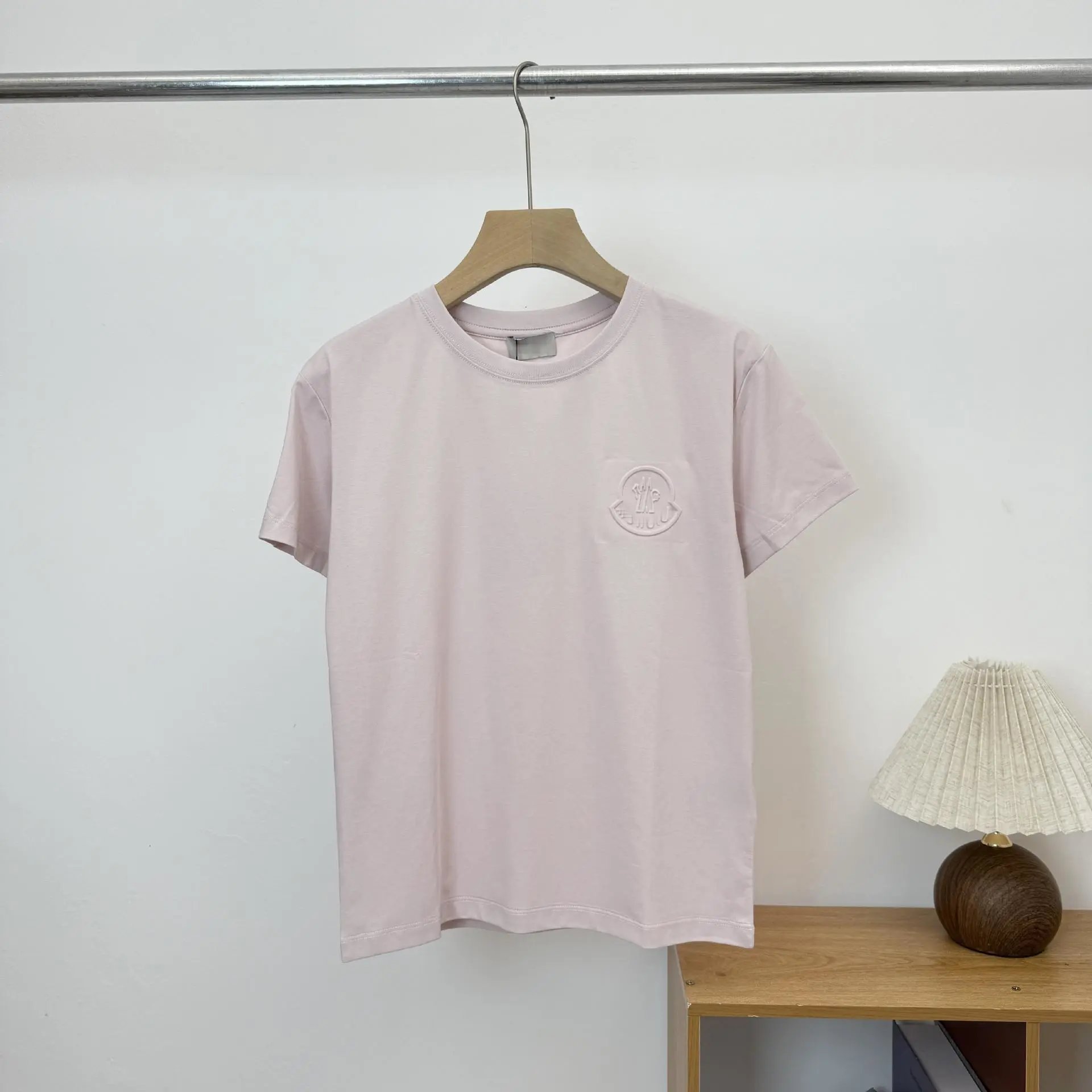 Moncler Logo Embroidered White T-Shirt - 8