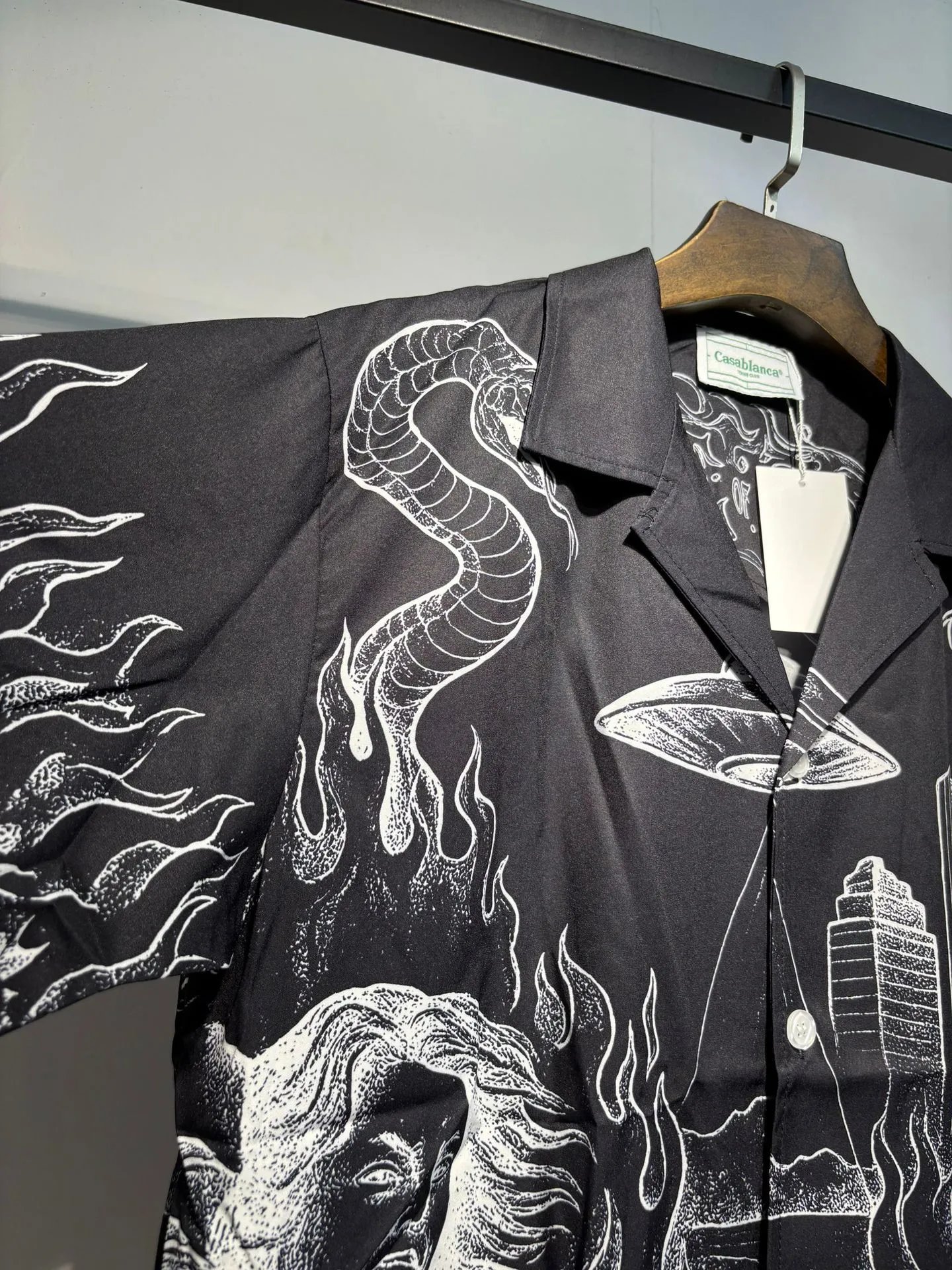 Casablanca Graphic Print Short-Sleeve Shirt Black - 22