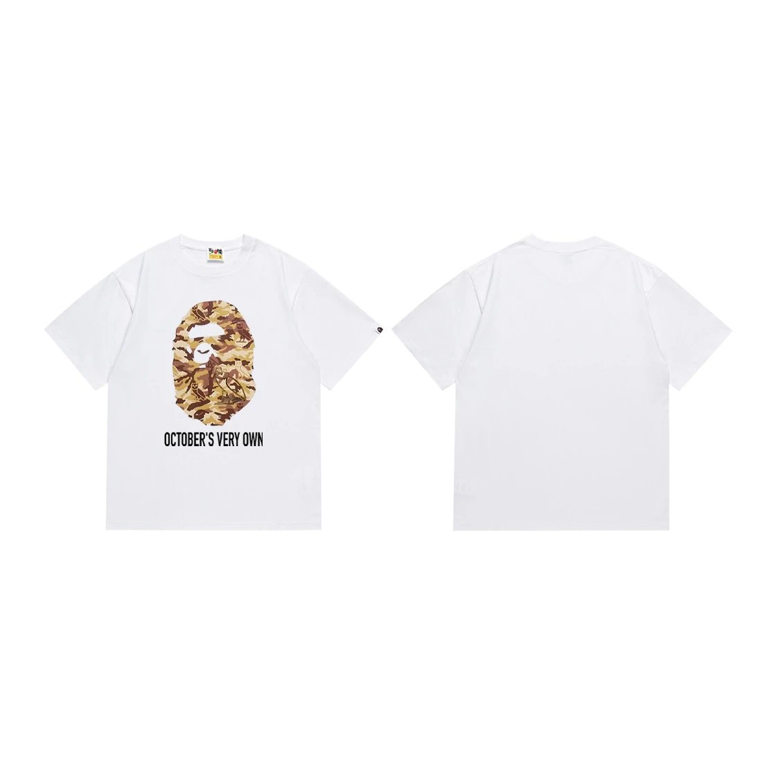 A Bathing Ape Pixel Camo Ape Head White T-Shirt - 26