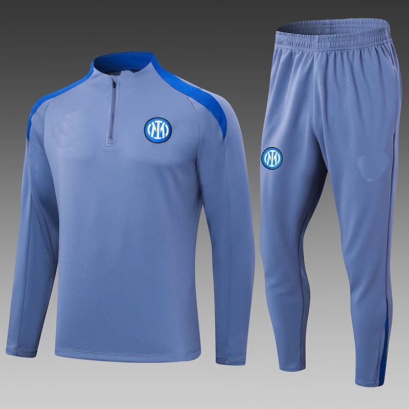 Juventus Training Tracksuit Navy Blue with Orange and Light Blue Accents - 42